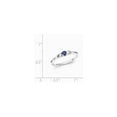 thumbnail image 2 of Sterling Silver Tanzanite Color and White Cubic Zirconia Ring - Size 7 - Measures 1.3mm Wide, 2 of 2