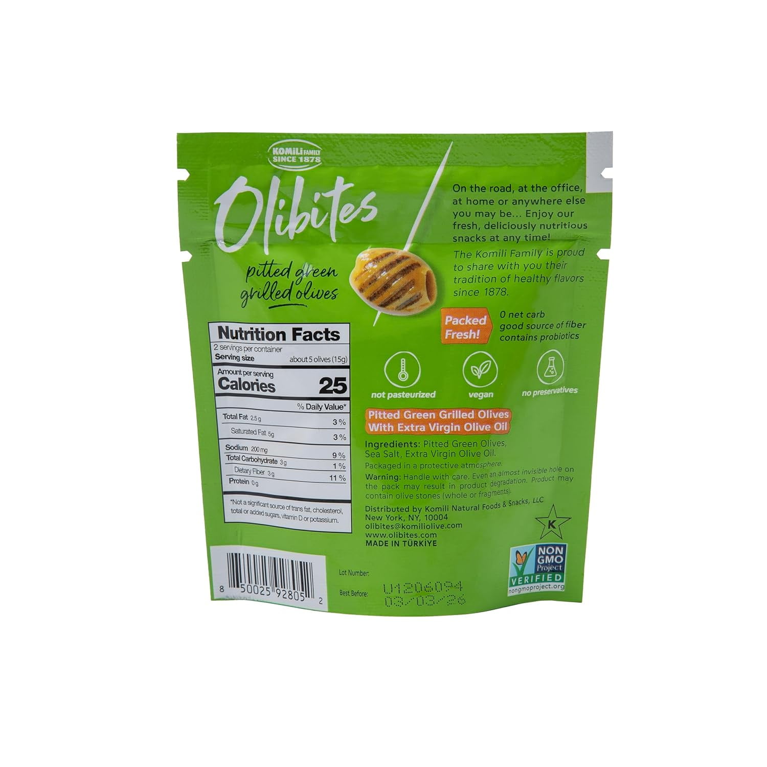 Olive【みんみ】 Olibites Pitted Green Olives With Thyme & Olive Oil 6oz