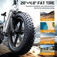 thumbnail image 5 of Electric Bike for Adults (Age 18+), 20"x4.0 Fat Tire E-Mountain Bike, 749W Motor, 48V 15Ah Battery, 27.9 MPH, 60 Miles Range, UL2849, 5 of 6