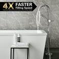 thumbnail image 5 of sumerain Brass Freestanding Bathtub Faucet with Handheld Shower, High Flow Floor Mounted Tub Filler Faucet with Swivel Spout Chrome, 5 of 16
