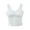 White, variant on Posijego Plus Size Tank Tops for Women Self Bra Padded Scoop Neck Basic Undershirts Sleeveless Shirts