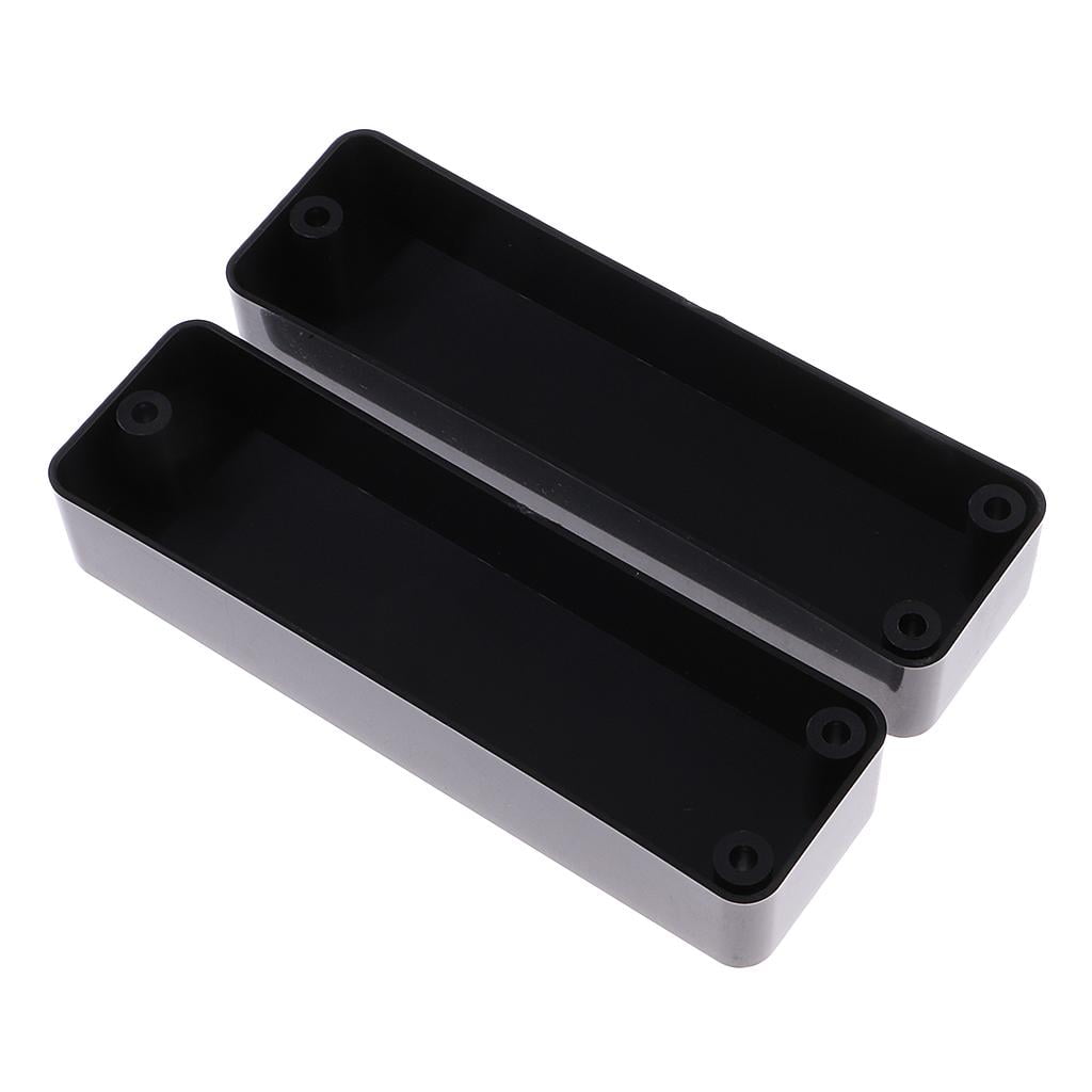 Rushawy 6x2 Pieces 3 Screw Hole Sealed Closed Pickup Covers for Electric Bass Guitar