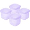 Olababy Clear Sense Silicone Baby Food Storage Containers, 4 Pack, BPA-Free, 4 oz