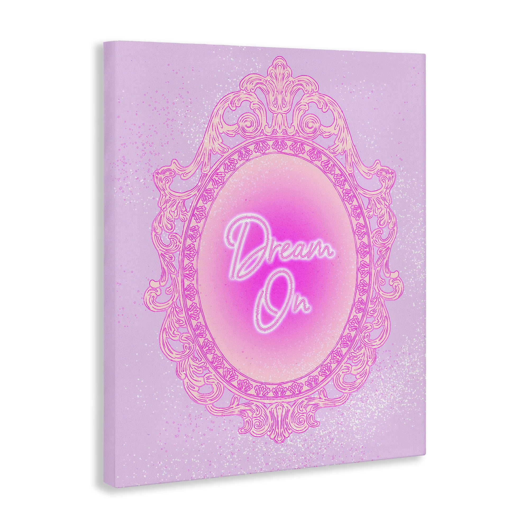 Stupell Industries Dream On Ornate Mirror Canvas Wall Art, design by Ziwei Li