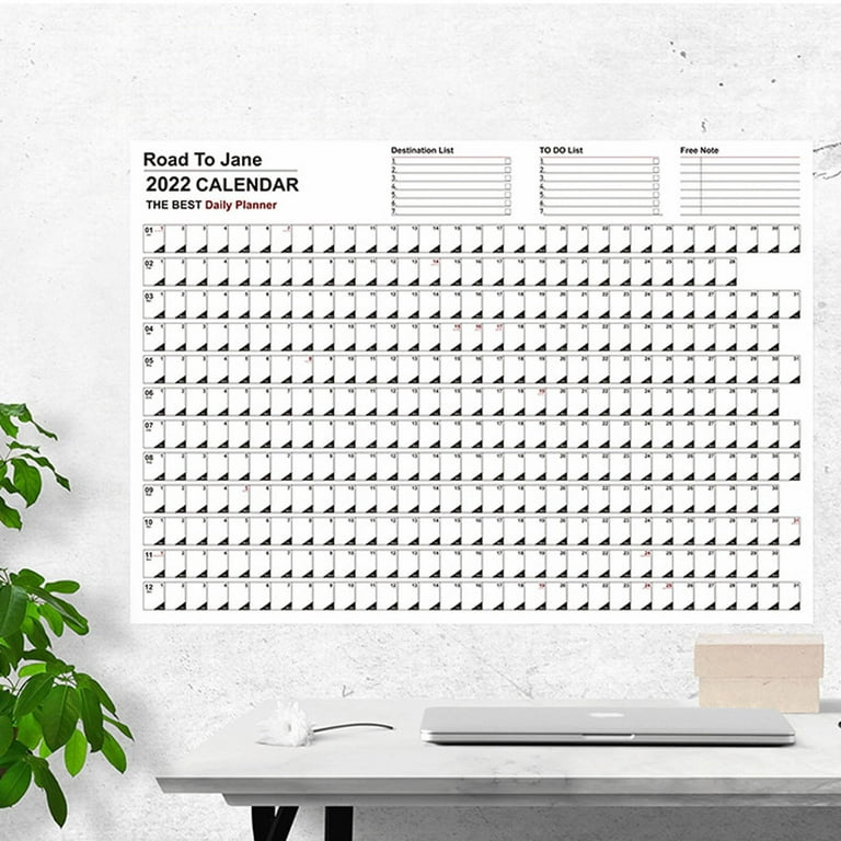 AnuirheiH 2024 Wall Calendar 365 Day Large Wall Planner Annual Planner  Yearly Planner Monthly Planner Calendar(29.2x20.7inch) - Walmart.com