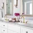 thumbnail image 7 of Gold Bathroom Faucet, WOWOW 8 Inch Widespread Bathroom Faucet 3 Hole, 2 Handles Bathroom Sink Bathroom with Drain Assembly, Brushed Gold Faucet for Bathroom Sink, 7 of 7