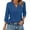 Blue, variant on BOMYJESK Womens Polo Shirts 3/4 Sleeve Golf Shirt Collared V Neck Tops Dressy Casual Loose Fit Athletic Tunics Tees Red L
