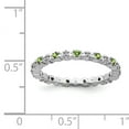 thumbnail image 5 of Sterling Silver Peridot & Diamond Ring, 5 of 5