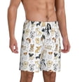 thumbnail image 2 of Balery I Love Dogs Pantalones cortos de pijama de punto de algodón para hombre con cinturilla y bolsillos-Medium, 2 of 6