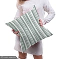 thumbnail image 4 of Ambesonne Modern Fabric by the Yard Upholstery, Thin and Bold Stipes, 5 Yards, Pale Sage Green White, 4 of 4
