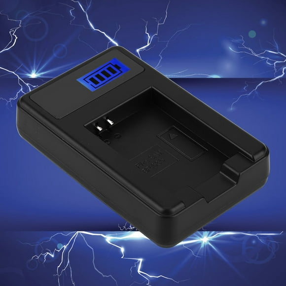 Camera Battery USB Charger, Overcharge LCD Charging Display USB Interface Battery Charger for Camera Lithium Ion Battery