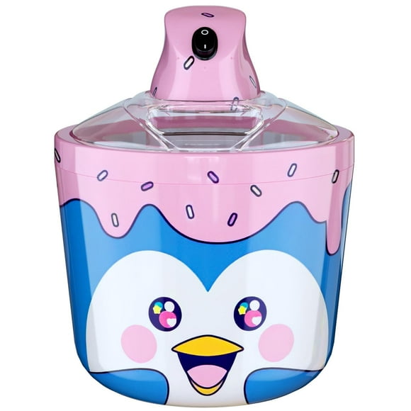 Máquina para hacer helados para niños – Máquina para hacer helados eléctrica Penguin de 1,2 cuartos, la mejor máquina de encimera para helados caseros, helados suaves, sorbetes, helados y yogures hela