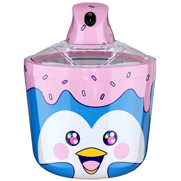 Máquina para hacer helados para niños – Máquina para hacer helados eléctrica Penguin de 1,2 cuartos, la mejor máquina de encimera para helados caseros, helados suaves, sorbetes, helados y yogures hela