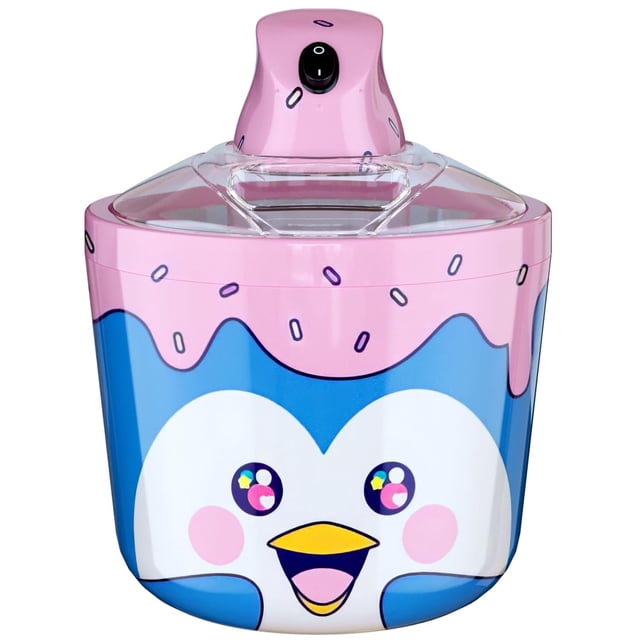 Máquina para hacer helados para niños – Máquina para hacer helados eléctrica Penguin de 1,2 cuartos, la mejor máquina de encimera para helados caseros, helados suaves, sorbetes, helados y yogures hela