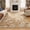 Honey Botanical, variant on Toyoso 2'x3' Modern Earthy Area Rug, Mocha Brown and Champagne Silicone Rug, Large Graphic Bloom Modern Washable Non-Slip Accent Floor Mat for Threshold and Office Art Decor Rug