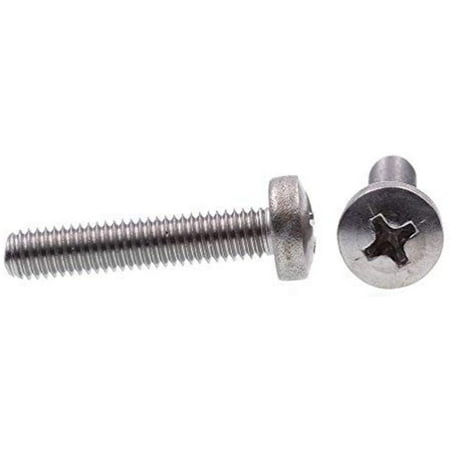 

9131414 Machine Screws Metric Pan Head Phillips Drive M5-0.8 X 25MM Grade A2-70 Stainless Steel 10-Pack