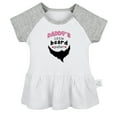 thumbnail image 1 of Daddy's Little Beard Puller Funny Dresses For Baby, Newborn Babies Skirts, Infant Princess Dress, 0-24M Kids Graphic Clothes (Gray Raglan Dresses, 6-12 Months), 1 of 4