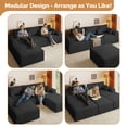thumbnail image 5 of Daluvenix 113" Modern Modular Sectional Sofa Bed 6 Seater Boneless Couch Sofas Set Convertible Corduroy Cloud Couches for Living Room, 5 of 8
