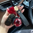 thumbnail image 4 of Eternal Rose Flower Keychain with Lobster Clasp, Alloy, Decorative Ladies Novelty Keyring for Car Keys and Bags, Valentine's Day Gift, Bag Charm | Elegant Key Holder | Strap, Cute Keychain, 4 of 11