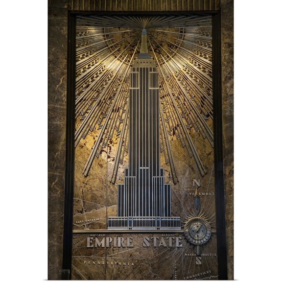 Great BIG Canvas | "Lobby of the Empire State Building" Art Print - 32x48
