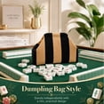 thumbnail image 7 of Large Capacity Striped Mahjong Tile Bag with Dice Pouch, Woven Crossbody Mahjong Organizer, Portable Mahjong Accessories Storage Bag for Women Game Night Gift, Dark coffee brown, 7 of 7
