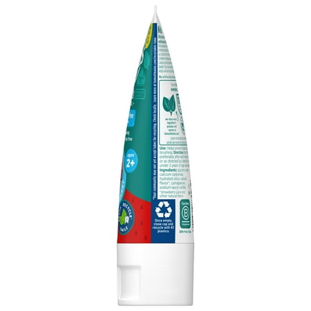Tom's of Maine Natural Children's Toothpaste, Fluoride Free, Silly Strawberry, 4.2 Ounce, 1-Pack