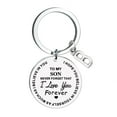 thumbnail image 2 of Creative DIY To My Son Stainless Steel Last Name 26 Letter Keychain 2.5x2.5cm, 2 of 8