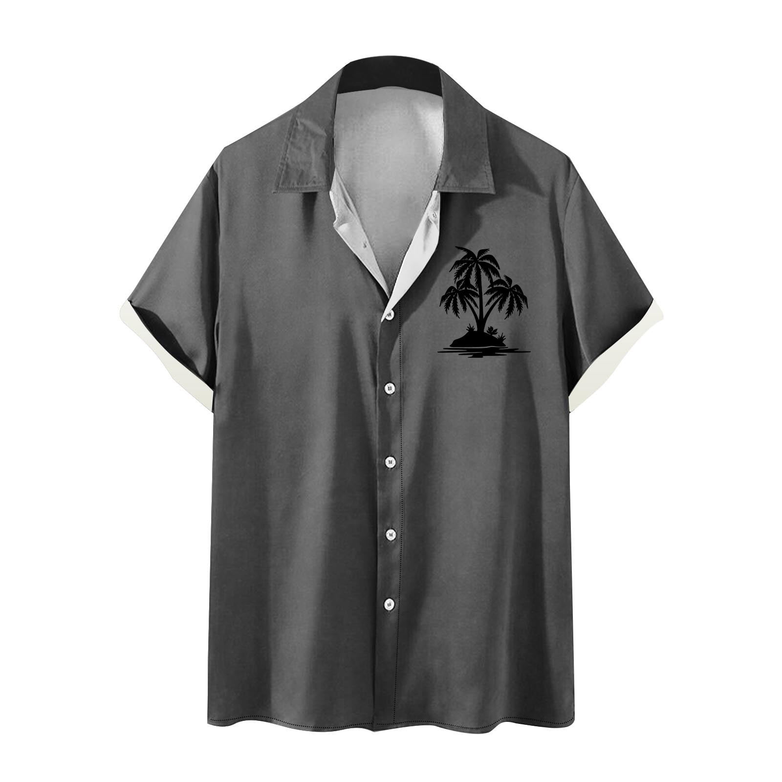 lcziwo Men's Holiday Shirts,Hawaiian Shirts for Men Loose Short