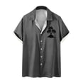 thumbnail image 1 of Camisas de Manga Larga para Hombres Blusa Cómoda de Cuello de Impresión, Camisa Casual de Poliéster para Uso Diario, de Fiesta Y de Primavera de Verano, 1 of 4