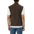 thumbnail image 3 of INSPIRE CHIC Men's Vest Open Front Asymetric Hem Sleeveless Cardigan Vest 50 Brown, 3 of 7