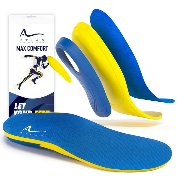Atlas Arch Support Plantar Fasciitis Insoles Alleviate Foot Pain High Arch Support Inserts for Men Suitable for Shoes Flat Feet 3.5cm Arch Shoe Insoles XL (Men 11-13 / Women 14-15.5)