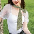Easygdp Striped With Palm Tree Branches Neck Scarf Printed Scarves Head