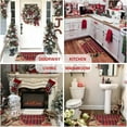 thumbnail image 5 of Red Buffalo Plaid Merry Christmas Doormat Xmas Decorative Doot Mat 30"x17", Seasonal Xmas Tree Door Mat Non-Slip Washable Low-Profile Indoor Outdoor Winter Holiday Doormat, 5 of 6