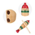 thumbnail image 3 of Colorful Wooden Guiro Percussion Musical Instrument for Kids, Safe to Touch, Develop Music Talent, Pleasant Sound, Easy to Play, Gift with Stick for Children, 3 of 7