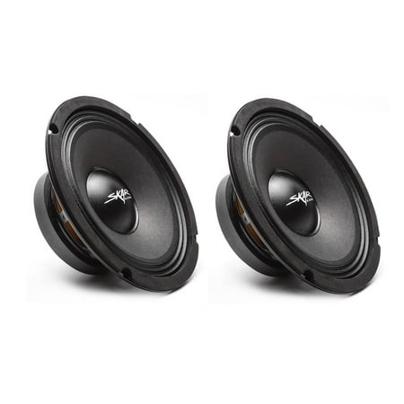 - (2) Skar Audio FSX8-4 350-Watt 8-Inch 4 Ohm Mid-Range Loudspeakers - 2 Speakers
