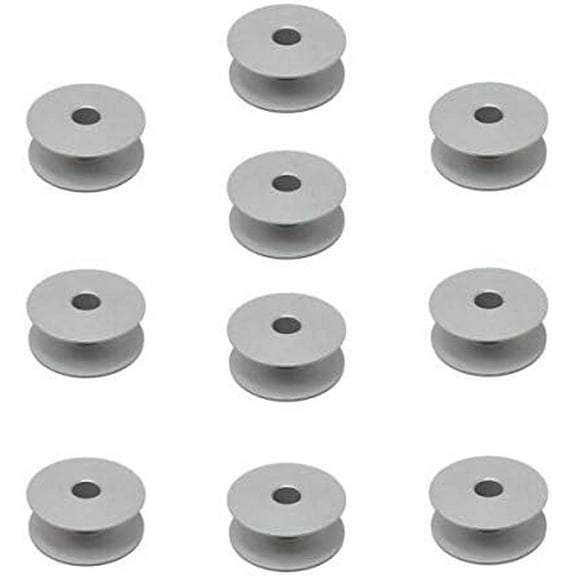 Teamwork 10 Large Aluminum M Size Bobbins for Quilting Machines