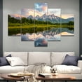 thumbnail image 3 of TISHIRON 5PCS Framed Canvas Wall Art Set,60"x40" Sunrise Landscape in Grand Teton National Park Canvas Art Decor, 3 of 7