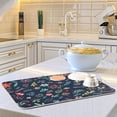 thumbnail image 5 of SKYSONIC Dish Drying Mat Wild Flowers Leaves Absorbent Dish Drainer Kitchen Counter,Super Absorbent Dish Drying Pads Dish Drainer Rack Pads 16x18, 5 of 6