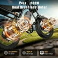 thumbnail image 3 of Efunkeep K6-T Electric Mountain Bike for Adults – 3000W Peak Dual Motor 20" Fat Tire E-Bike, 48V 15Ah Battery 32MPH, UL2849 Certified Off-Road Ebike (Black), 3 of 7