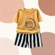 thumbnail image 5 of Camiseta de Cuello Redondo de Manga Corta Unisex Vestido Corto de Verano para Niños con Conjunto de Pantalones Cortos a Juego, Conjunto Corto para Niños, 5 of 5