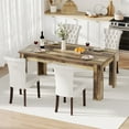 thumbnail image 3 of QinaQin 71 Inch Farmhouse Kitchen Dining Table for 6-8, Rectangular Wooden Table with Reinforced Base, 3 of 8