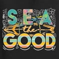 thumbnail image 6 of Wild Bobby Sea The Good Surfboard Sun Rise Good Vibes Nature Lover Women Standard V-Neck Tee, Black, Small, 6 of 6