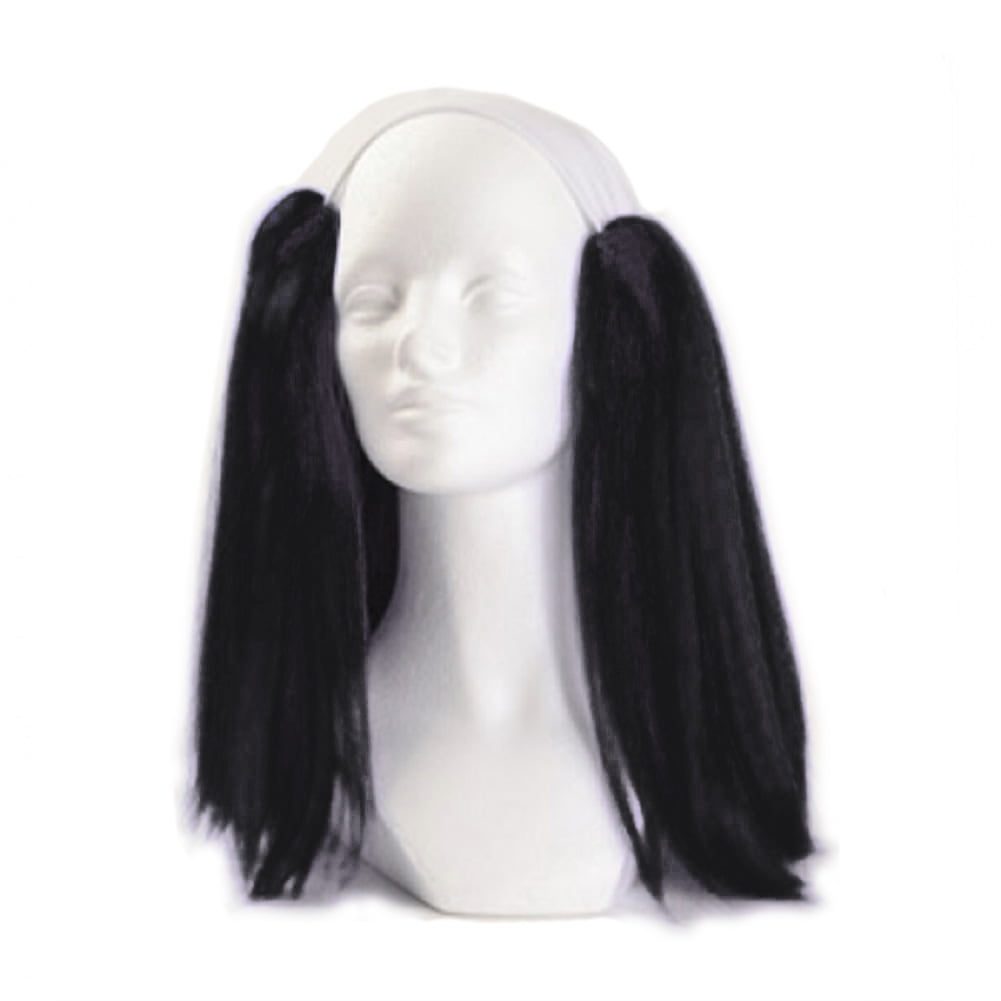 Clown Antics Black Bald Clown Straight Wig