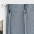 thumbnail image 5 of DriftAway Pinch Pleat Blackout Curtains 84 Inches Long 2 Panels Set Faux Linen Textured Curtains for Bedroom Living Room Thermal Insulated Privacy Back Tab Window Drapes 52x84 Dusty Blue, 5 of 8