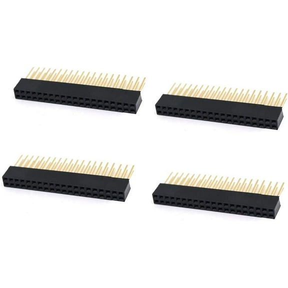Treedix 2 x 20 Pin Stacking Header Female Pin Header Compatible with Raspberry Pi (Pack of 4)