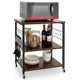 thumbnail image 1 of Kitchen Helper Oven Storage Cart 3-tier Kitchen Baker's Rack With Hooks, 1 of 5