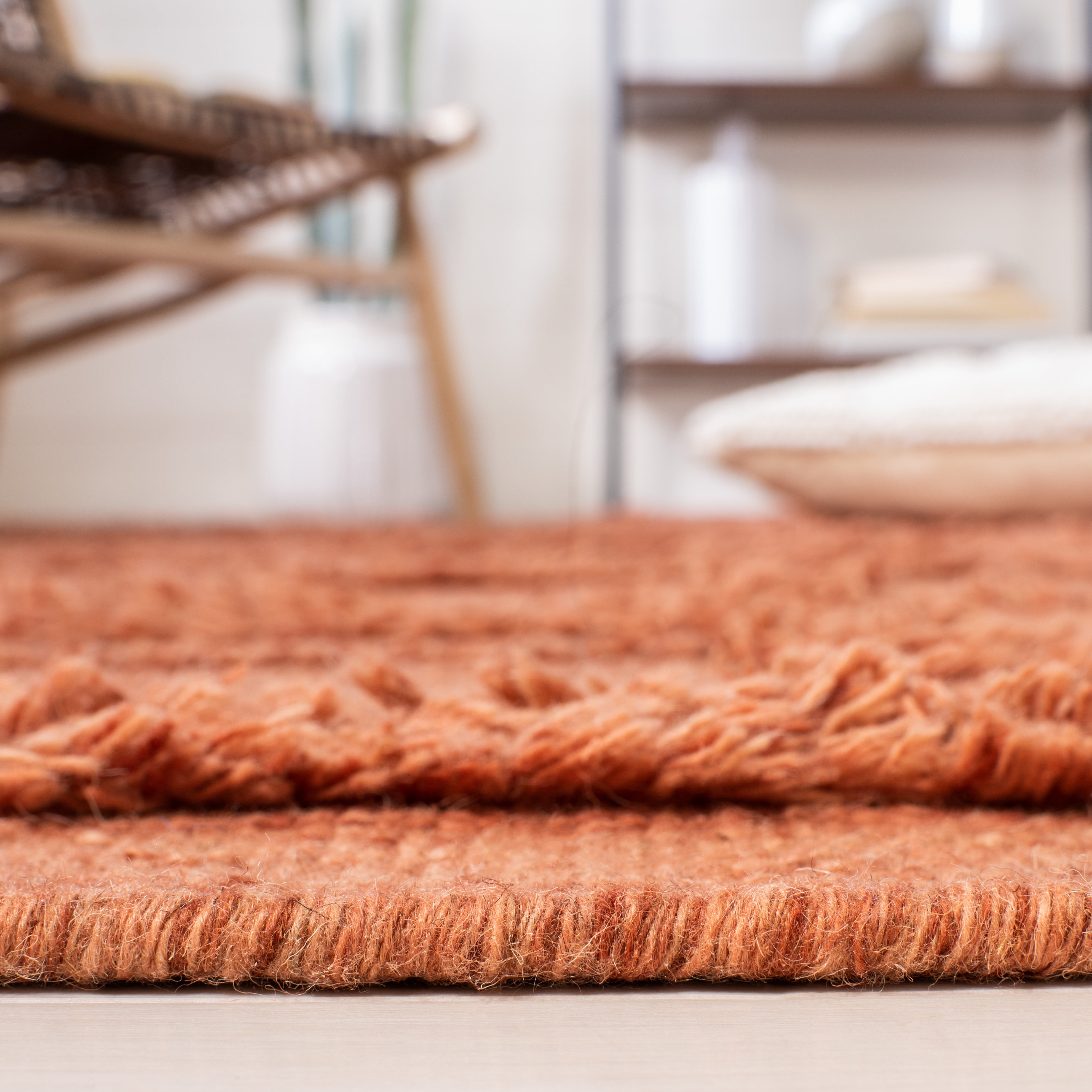 SAFAVIEH Vermont Zavanna Striped Runner Rug, Rust/Orange, 2'3" x 5'