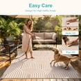 thumbnail image 3 of Wonnitar 6'x9' Extra Large Outdoor Rug Patio Waterproof,Reversible Camping Rugs Plastic Straw Rv Rugs for Outside Under Awning,Portable Lightweight 6x9ft Carpet for Backyard,khaki, 3 of 9