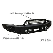 Vijay Compatible with 2007-2008-2009-2010-2011-2012-2013 Chevrolet Silverado 1500 Front and Rear Bumper with Winch Seat and Spotlights and D-Rings