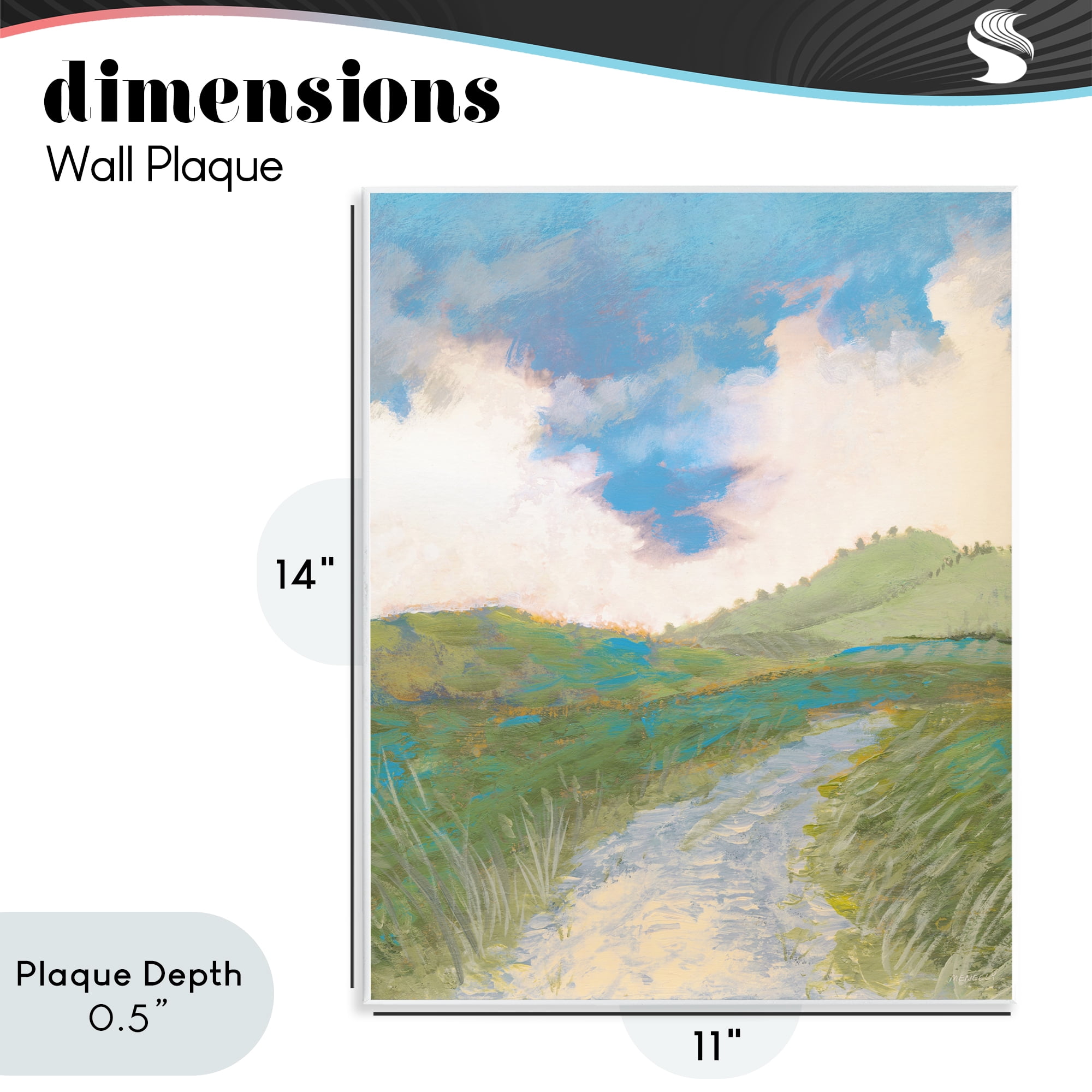 Stupell Industries Windy Path Impression Wall Plaque Art, design by Dan Meneely